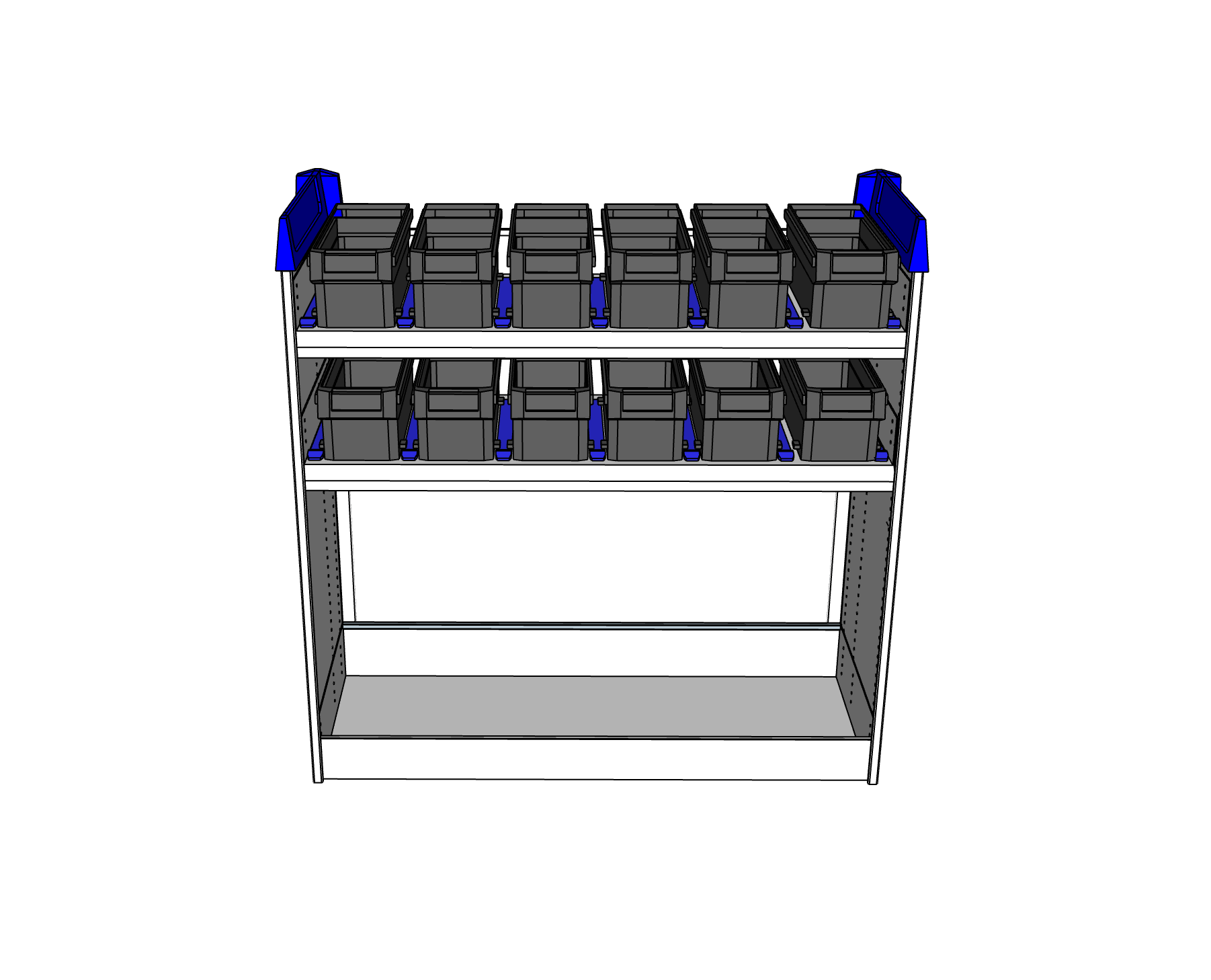Simpleco Ute Canopy Racking System BASE UNIT + Top Two Shelves Storage ...