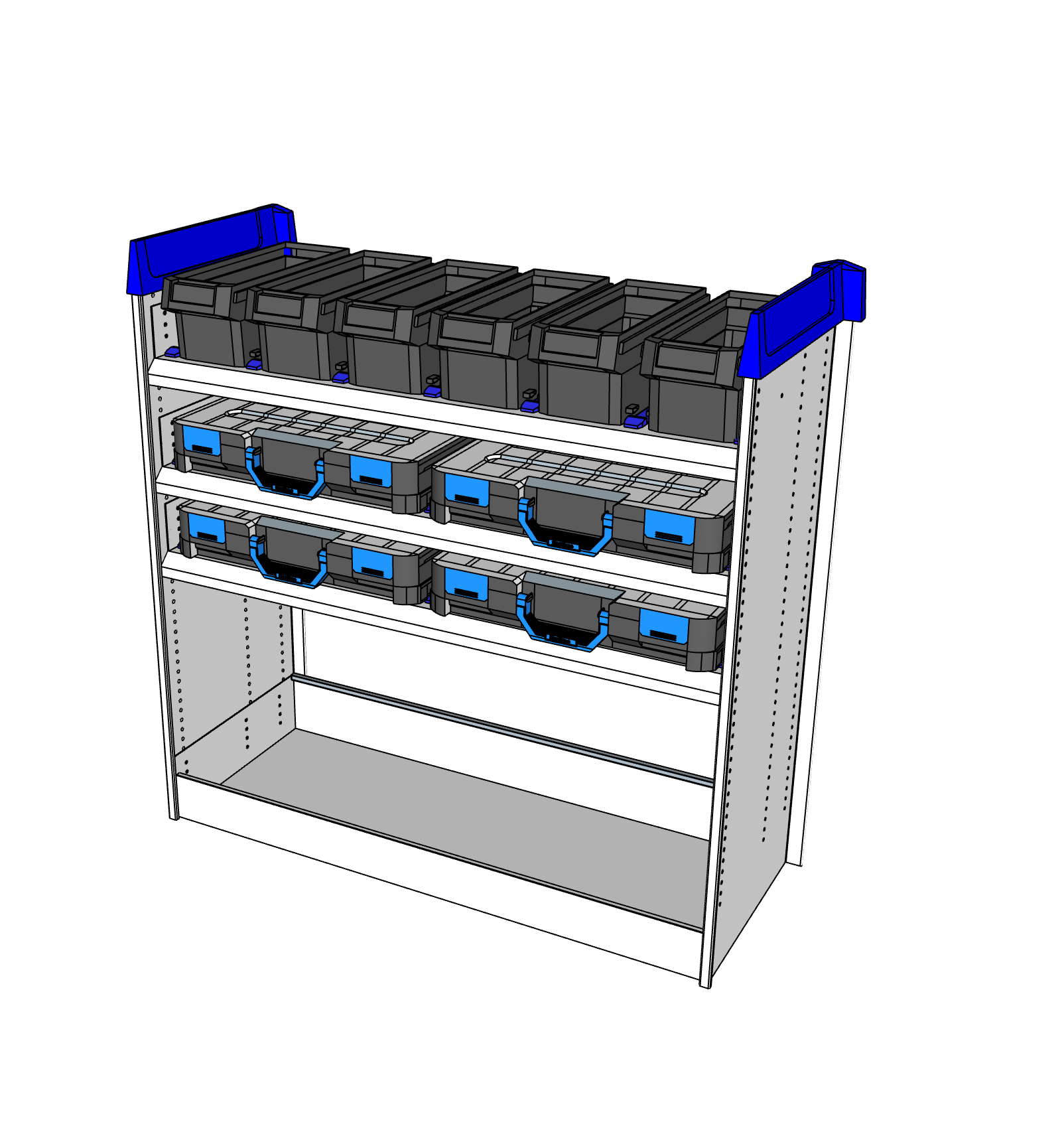 Simpleco Ute Canopy Racking System BASE UNIT + Top Shelf Storage Boxx + Two Shelves T-BOXX
