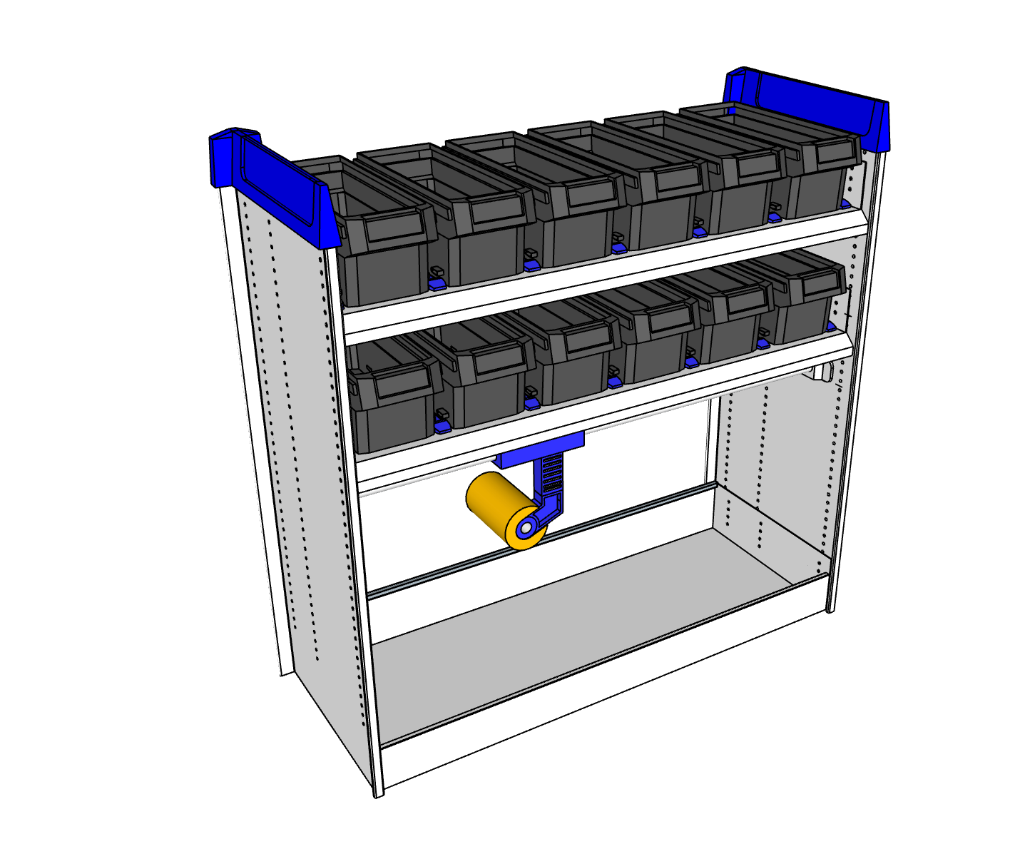 Simpleco Ute Canopy Racking System BASE UNIT + TWO Shelves Storage Box ...