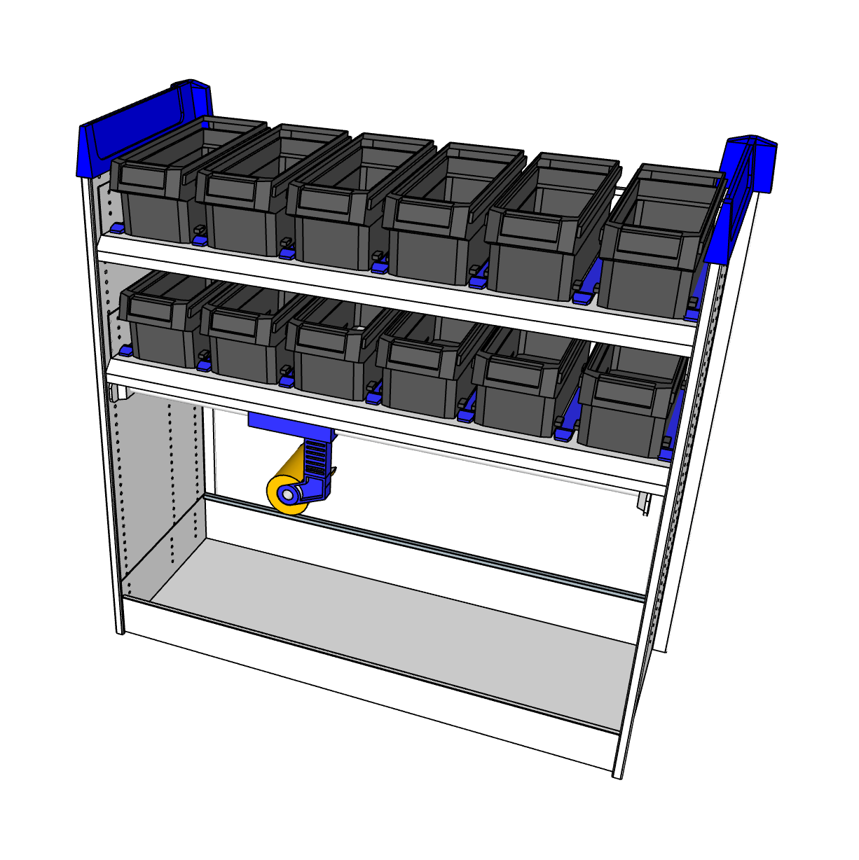 Simpleco Ute Canopy Racking System BASE UNIT + TWO Shelves Storage Boxx + Case Clamp