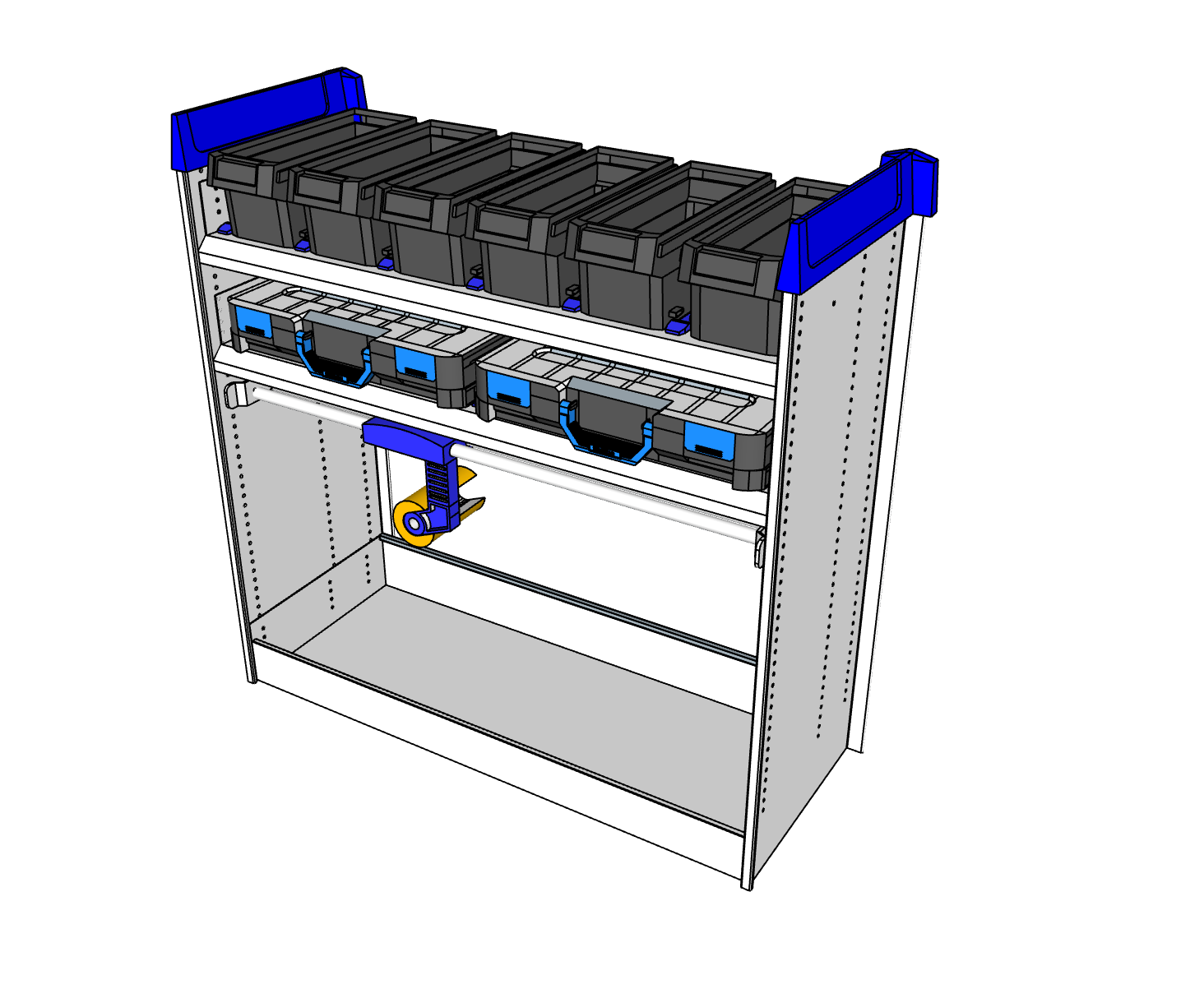 Simpleco Ute Canopy Racking System BASE UNIT + Top Shelf Storage Boxx + Second Shelf T-BOXX + Case Clamp