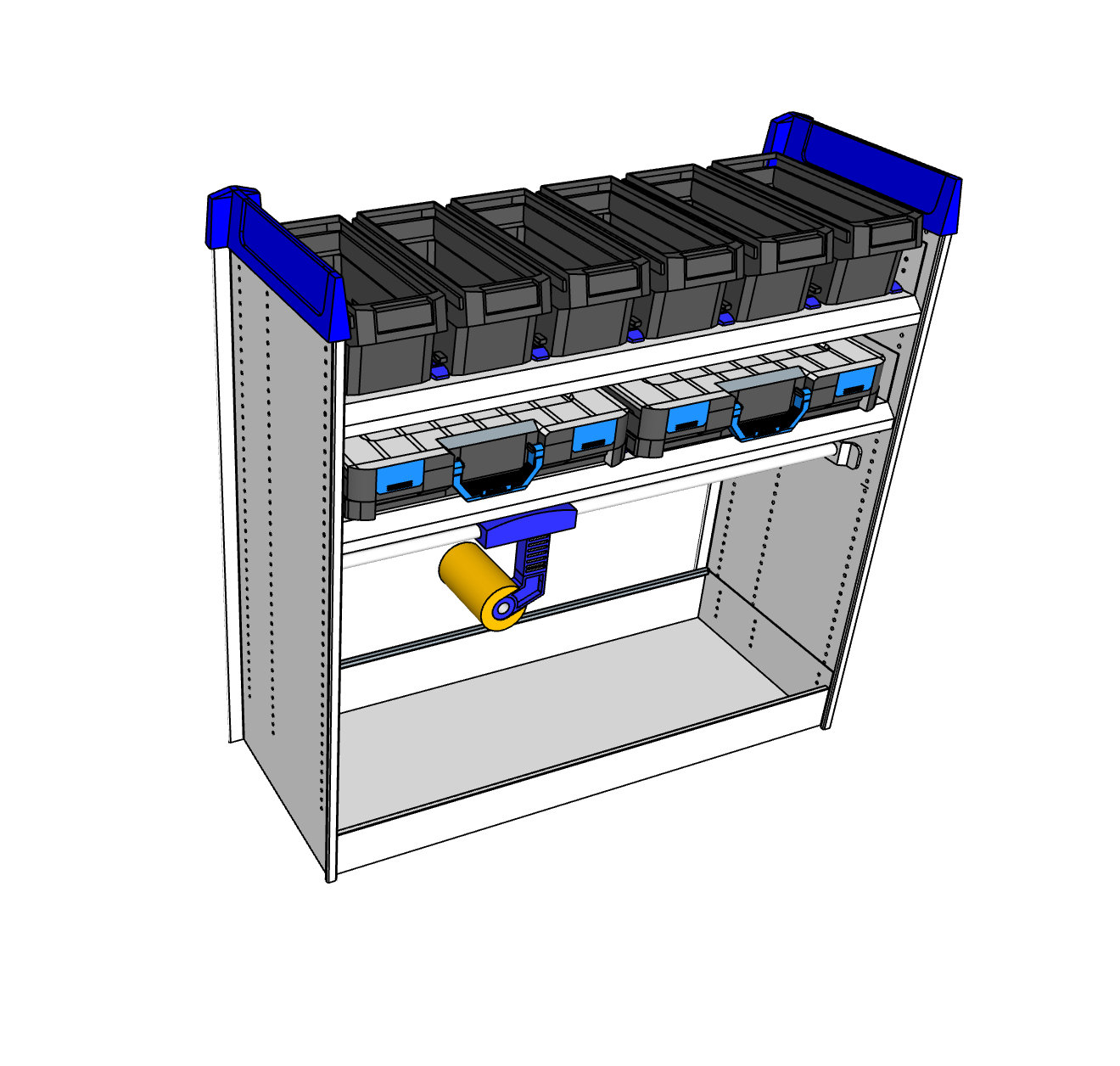 Simpleco Ute Canopy Racking System BASE UNIT + Top Shelf Storage Boxx + Second Shelf T-BOXX + Case Clamp