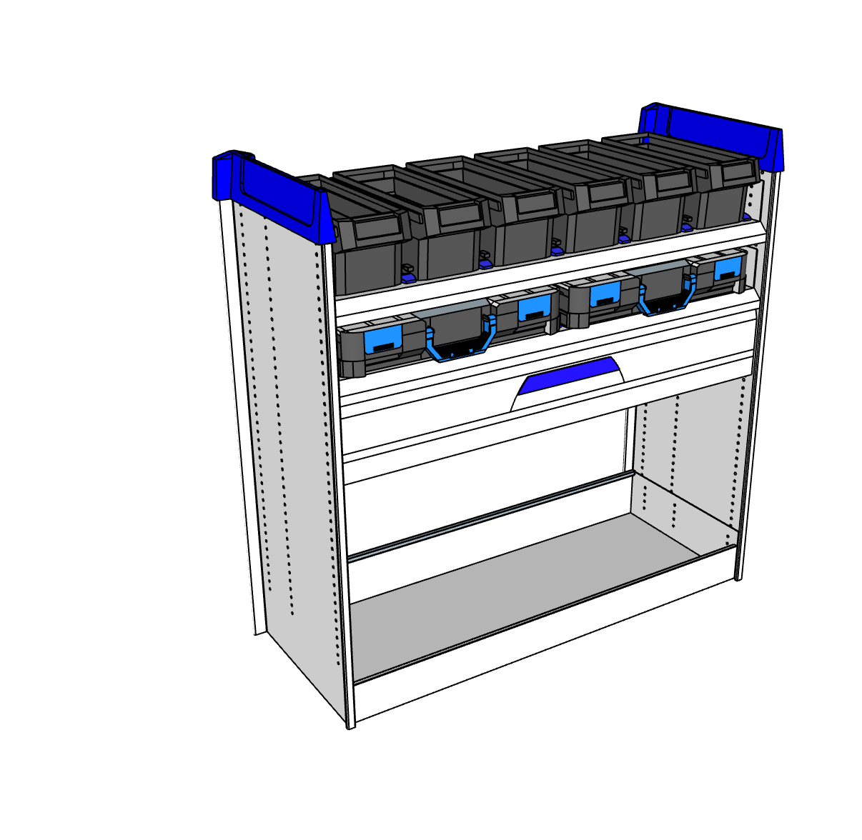 Simpleco Ute Canopy Racking System BASE UNIT + Top Shelf Storage Boxx + Second Shelf T-BOXX + Drawer