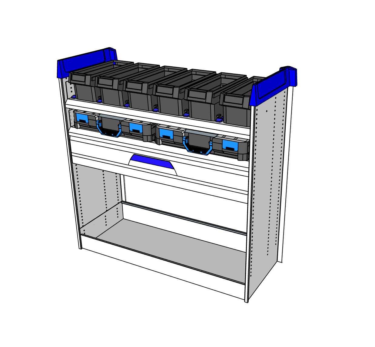 Simpleco Ute Canopy Racking System BASE UNIT + Top Shelf Storage Boxx + Second Shelf T-BOXX + Drawer