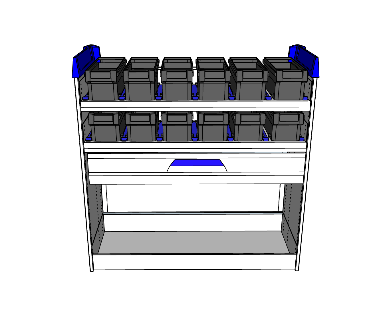 Simpleco Ute Canopy Racking System BASE UNIT + Top Two Shelves Storage ...