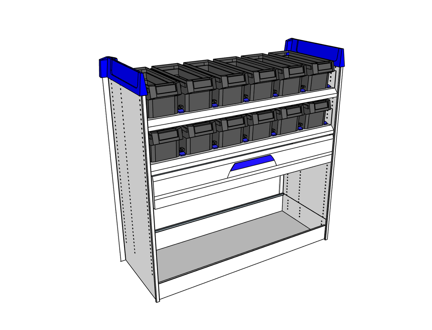 Simpleco Ute Canopy Racking System BASE UNIT + Top Two Shelves Storage Boxx + Drawer