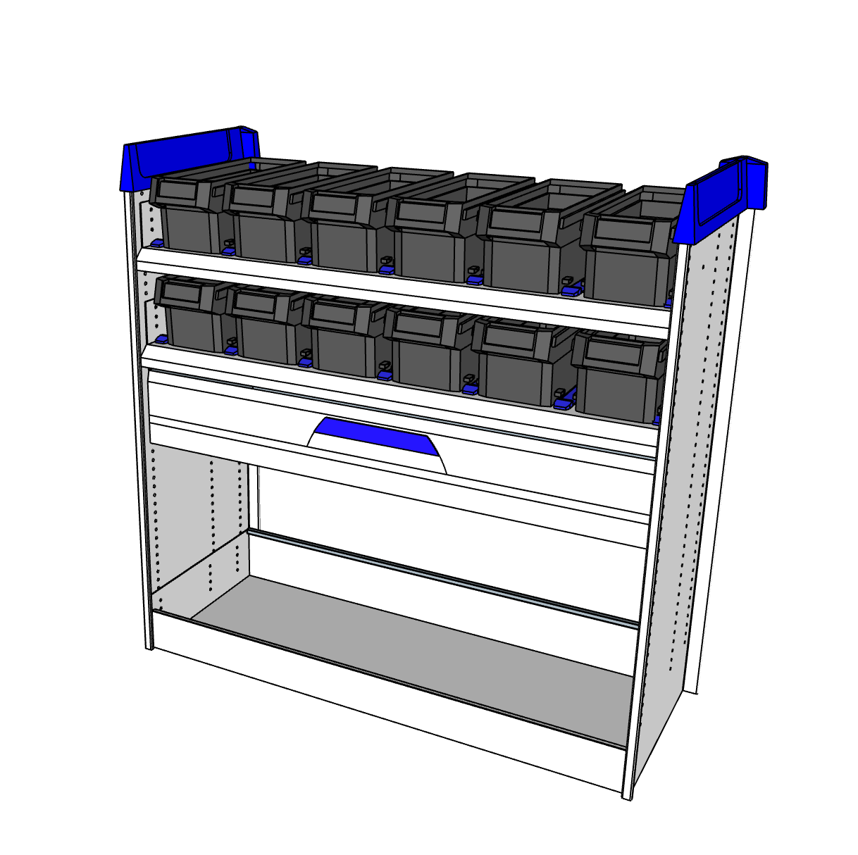 Simpleco Ute Canopy Racking System BASE UNIT + Top Two Shelves Storage ...
