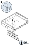Plastic slide bottom for 04-0 FB (None Edge) SR5 shelf or 04-0 FBR (H2,H4 Edge) SR5 shelf