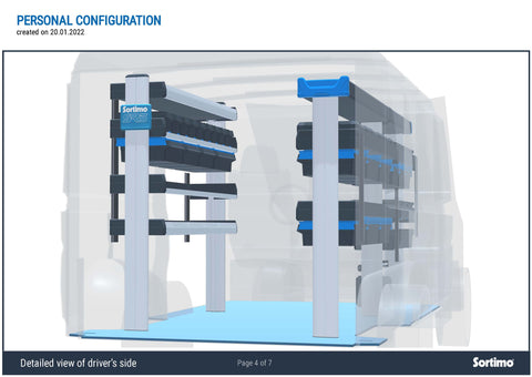 SORTIMO SR5 Xpress - Deluxe Van Racking System - Fiat Ducato 2006 LWB - L2 5413 mm