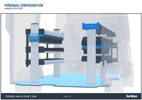 SORTIMO SR5 Xpress - Base Van Racking System - Ford Transit 2014 SWB - L2 5531 mm