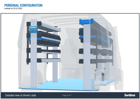 SORTIMO SR5 Xpress - Deluxe Van Racking System - Mercedes-Benz Sprinter 2018 MWB - Standard 5932 mm